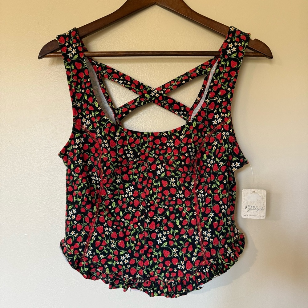 Free People Melanie Tank in Strawberry Combo Size medium